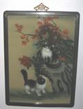 Victorian Reverse glass painting .