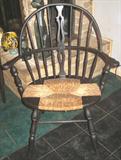 Great Old Windsor Chair with Rush Seat