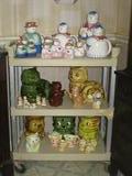White Utility Cart Displaying Cats, Cats & More Cats.