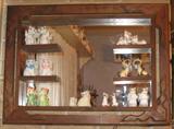 One of Seven Mid-Century Mirrored Shadow Box What-Not shelf