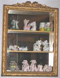 One of Seven Mid-Century Mirrored Shadow Box What-Not shelf