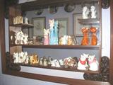 One of Seven Mid-Century Mirrored Shadow Box What-Not shelf