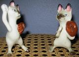 "LETS PLAY BALL" Cat Figurines