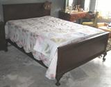 Mahogany Antique Bed with Cabriole with Claw-in-Ball