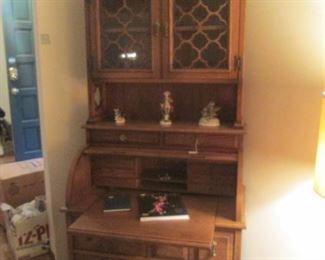 Living Room:  Jasper Cabinet roll top desk with display