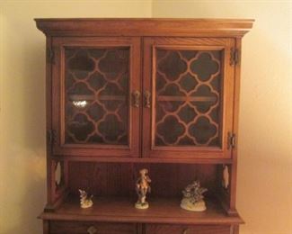 Living Room:  Jasper Cabinet roll top desk with display