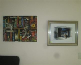 Family Room Right:  Cat Pictures