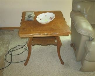 Family Room Right:  Vintage Oak Side Table
