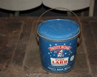 Smaller Vintage Frosty Morn Lard Bucket