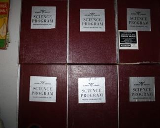 There are a lot of books including these vintage Science Service Science Program's.  Each contains 4 science books