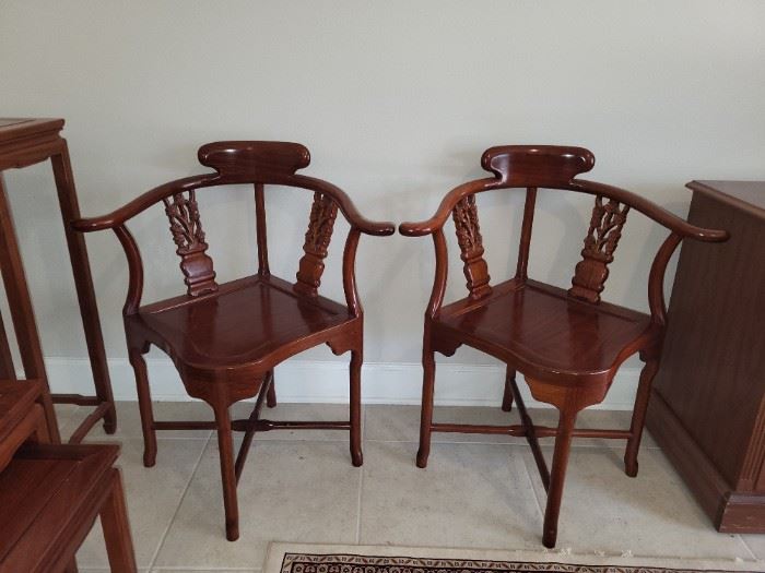 Rosewood Corner Chairs