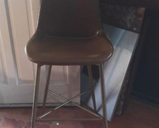 Leather bar stool