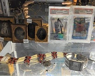 Tin types, baseball cards