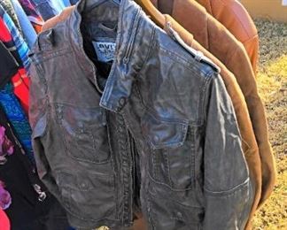 Leather jackets and suits