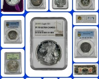 ESTATE COIN AUCTION COLLAGE