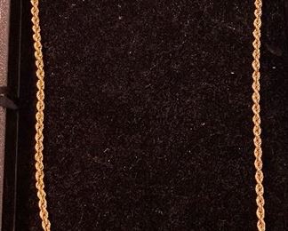 Very long 18k gold chain