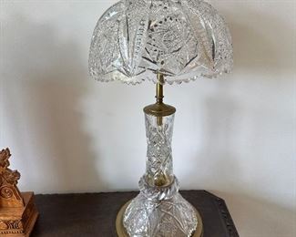 Cut Crystal Vintage Table Lamp