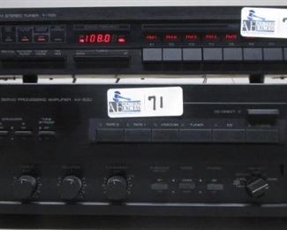 lot of 2 VINTAGE YAMAHA ELECTRONICS INCLUDING AX-630 INTEGRATED AMP,, T-700 AM/FM STEREO TUNER