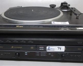 LOT OF 2 VINTAGE ELECTRONICS INCLUDING TECHNICS SL-BD20D TURNTABLE, SONY RCD-W500C CD CHANGER