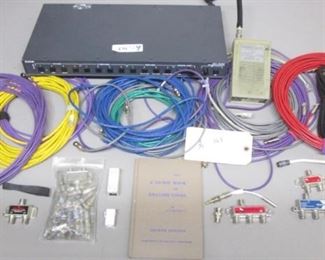 LOT ELECTRONICS INCLUDING EXTRON, NETWORK, VIDEO CABLES AND MORE
