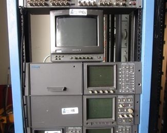 LOT OF 3 ELECTRONICS INCLUDING TEKTRONIX 1745A, 1725, SONY TRINITRON PVM-8221