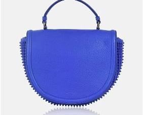 CHRISTIAN LOUBOUTIN Panettone Spiked Messenger Bag in Periwinkle Blue