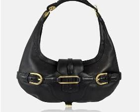 JIMMY CHOO Handbag Mini Tulita Black Leather Hobo Bag