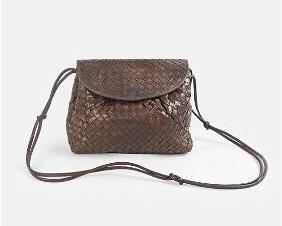 BOTTEGA VENETA Vintage Woven Leather CrosSbody Bag