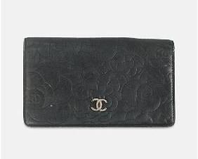 CHANEL Camellia Interlocking CC Logo Wallet