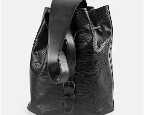LOUIS VUITTON Vintage Black Epi Leather Sac a Dos Drawstring Sling Backpack