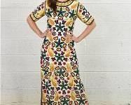 VINTAGE Knit Dress Size 4/6 Hippie Boho