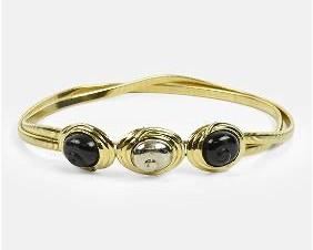 JUDITH LIEBER Double Coil Shell Stretch Belt