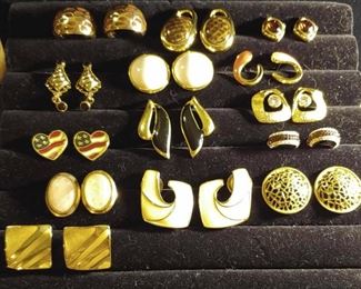 22 Goldtone Pierced Earrings