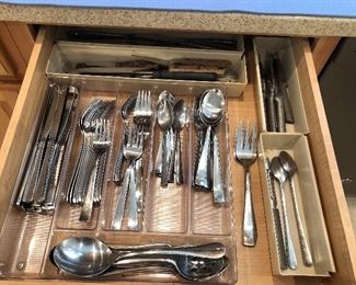 Drawer Of Flatware And Knives