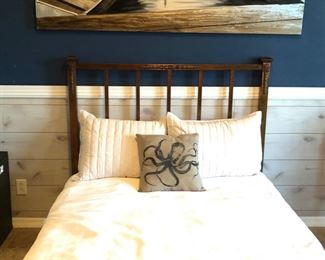 Main Level/Nautical Bedroom 
Ornate French Antique metal bed