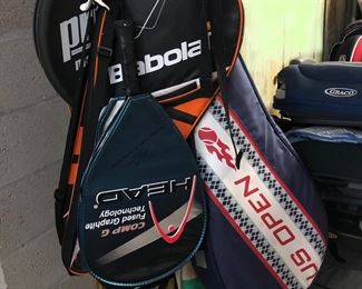 Tennis rackets and covers