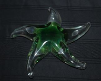 Italian Murano Seguso Sommerso Glass Star Fish