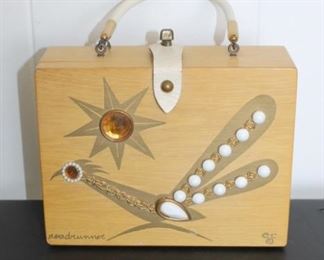 1960’s Enid Collins Roadrunner Wooden Box Bag