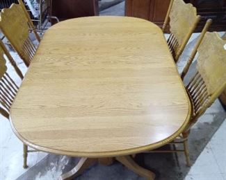 Dining Table with 4 Press Back Chairs
