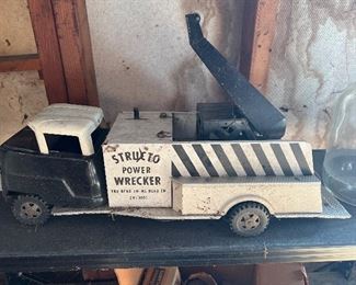 Structo Power Wrecker Vintage Pressed Steel Toy