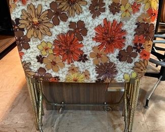 Mid Century Modern Floral TV Tables 