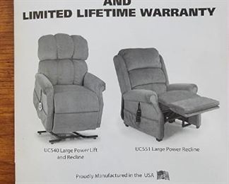 Info Packet on Lift and Recline Chair