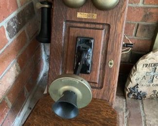 Western Electric Company Antique wooden phone 