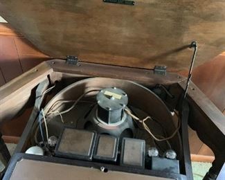 Inside View of the Atwater Kent Radio Table 