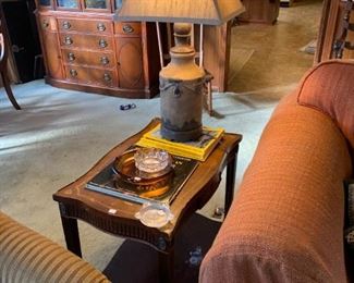 Side Table, Lamp 