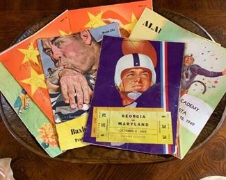 Vintage football programs 