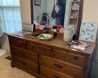 Dresser and mirror