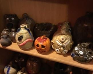 face jugs and other pottery by many different potters