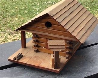 log cabin bird house