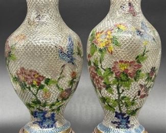 (2) Transparency Enamel Vases Made in China